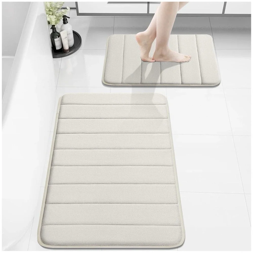 Buganda Bathroom Rug And Mat Set 2 Piece Memory Foam Bath Mat Set